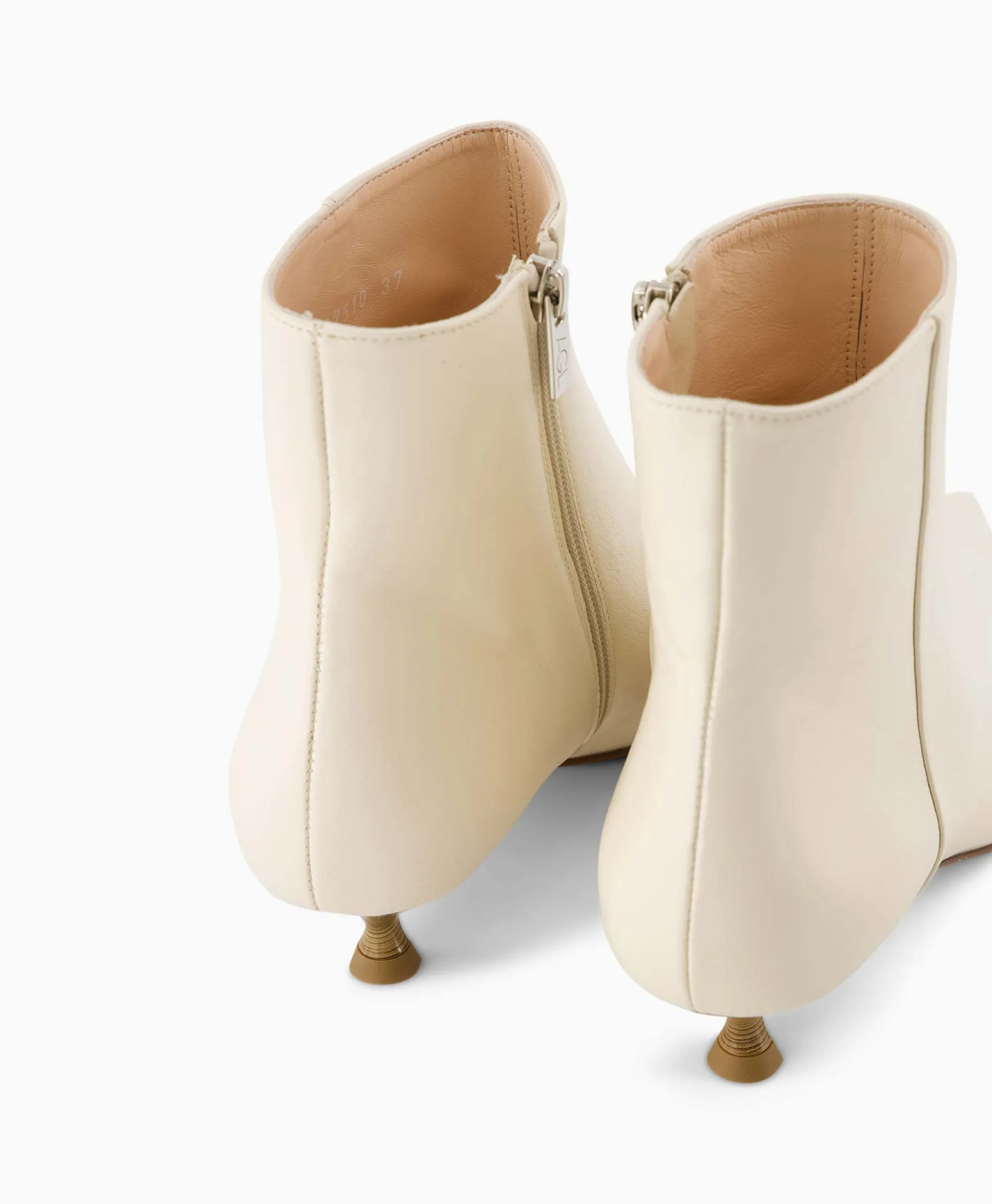 Sale Enkellaars Lenor Bootie Off White Dames Laarzen