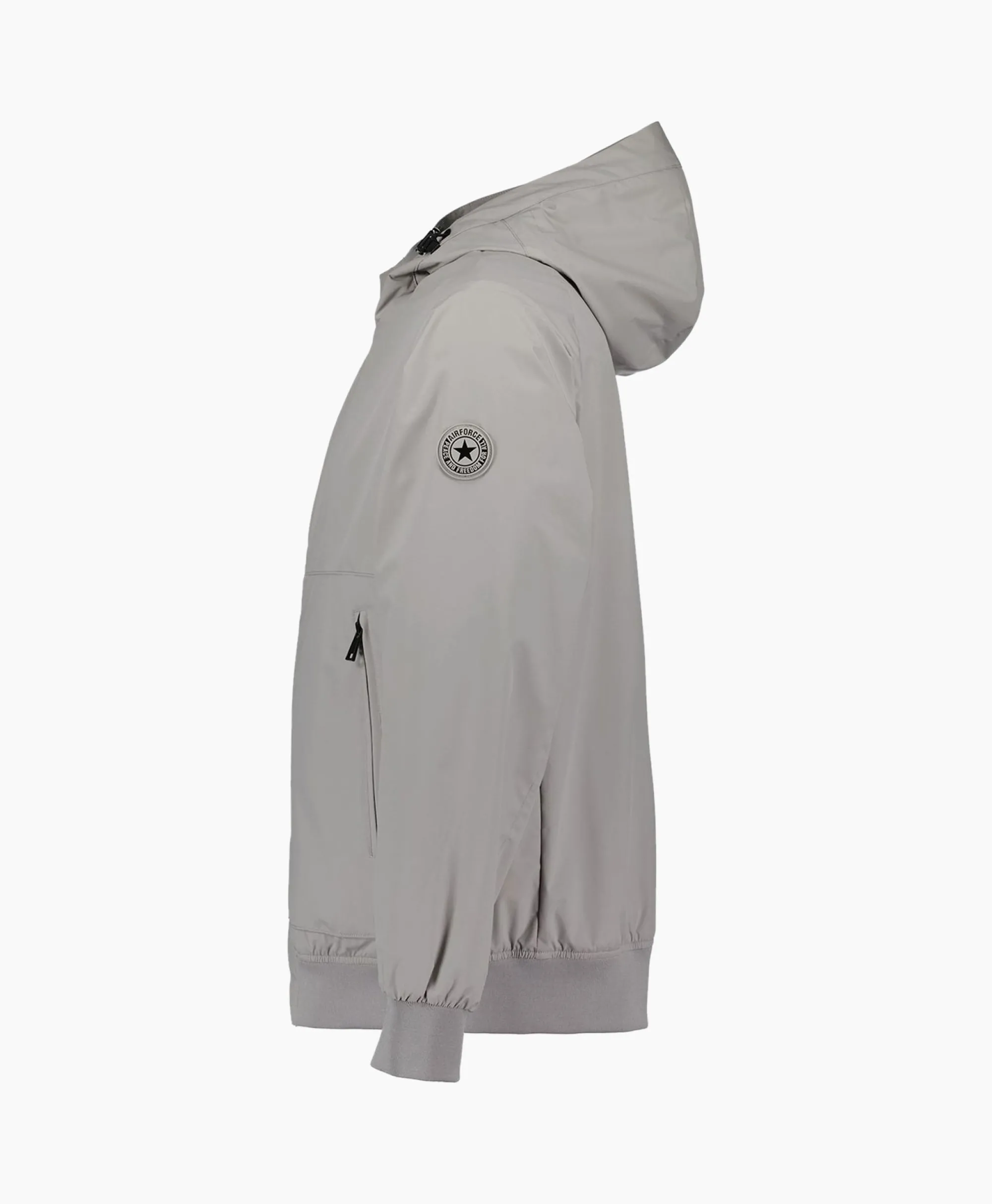 Discount Jack Hooded Four-Fay Stretch Grijs Heren Jassen