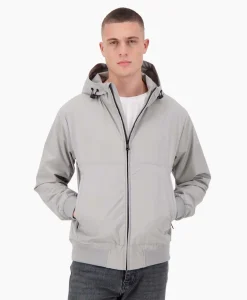 Discount Jack Hooded Four-Fay Stretch Grijs Heren Jassen