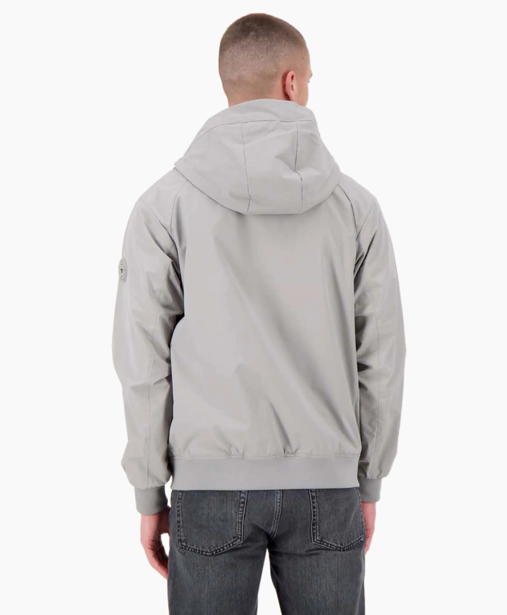 Discount Jack Hooded Four-Fay Stretch Grijs Heren Jassen