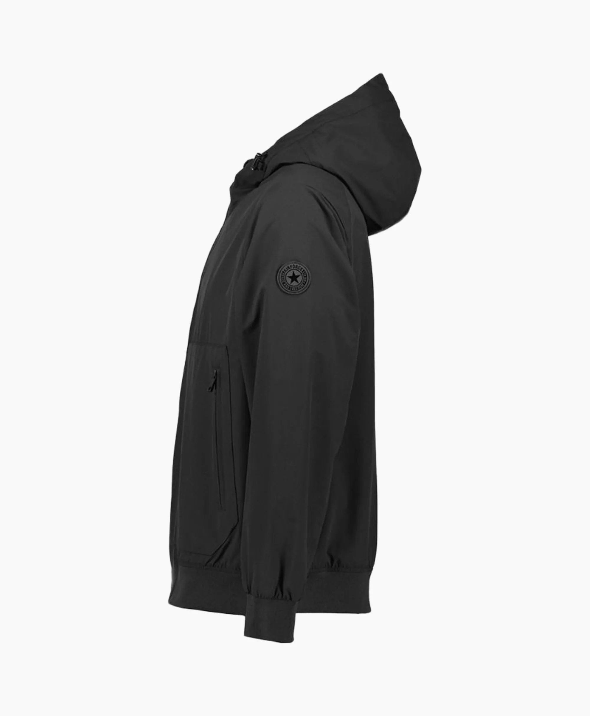 New Jack Hooded Four-Fay Stretch Zwart Heren Jassen