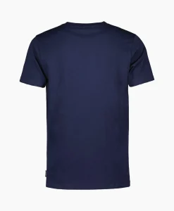Clearance T-Shirt Basic Midden Blauw Heren T-Shirts