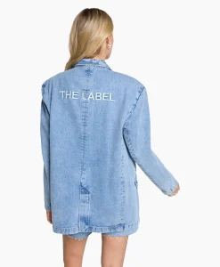 Alix The Label Blazer Woven Denim Blauw*Dames Blazers