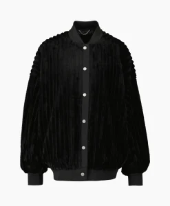 Hot Jack Woven Rib Fur Bomber Zwart Dames Jassen