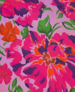 Clearance Jurk Ladies Woven Painted Flower Broderie Dress Print + 2 Kleurig Dames Bruiloftskleding