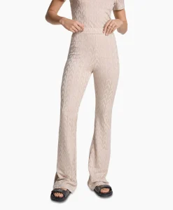 Outlet Pantalon Knitted A Jacquard Zand Dames Broeken