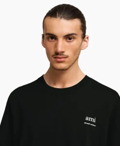 Sale T-Shirt Korte Mouw Ami Am Zwart Heren T-Shirts