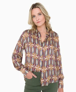 Clearance Blouse 32A05-03313 Beige Dames Blouses