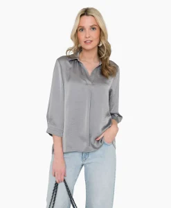 Blouse 32A05-03274 Zilver Dames Blouses