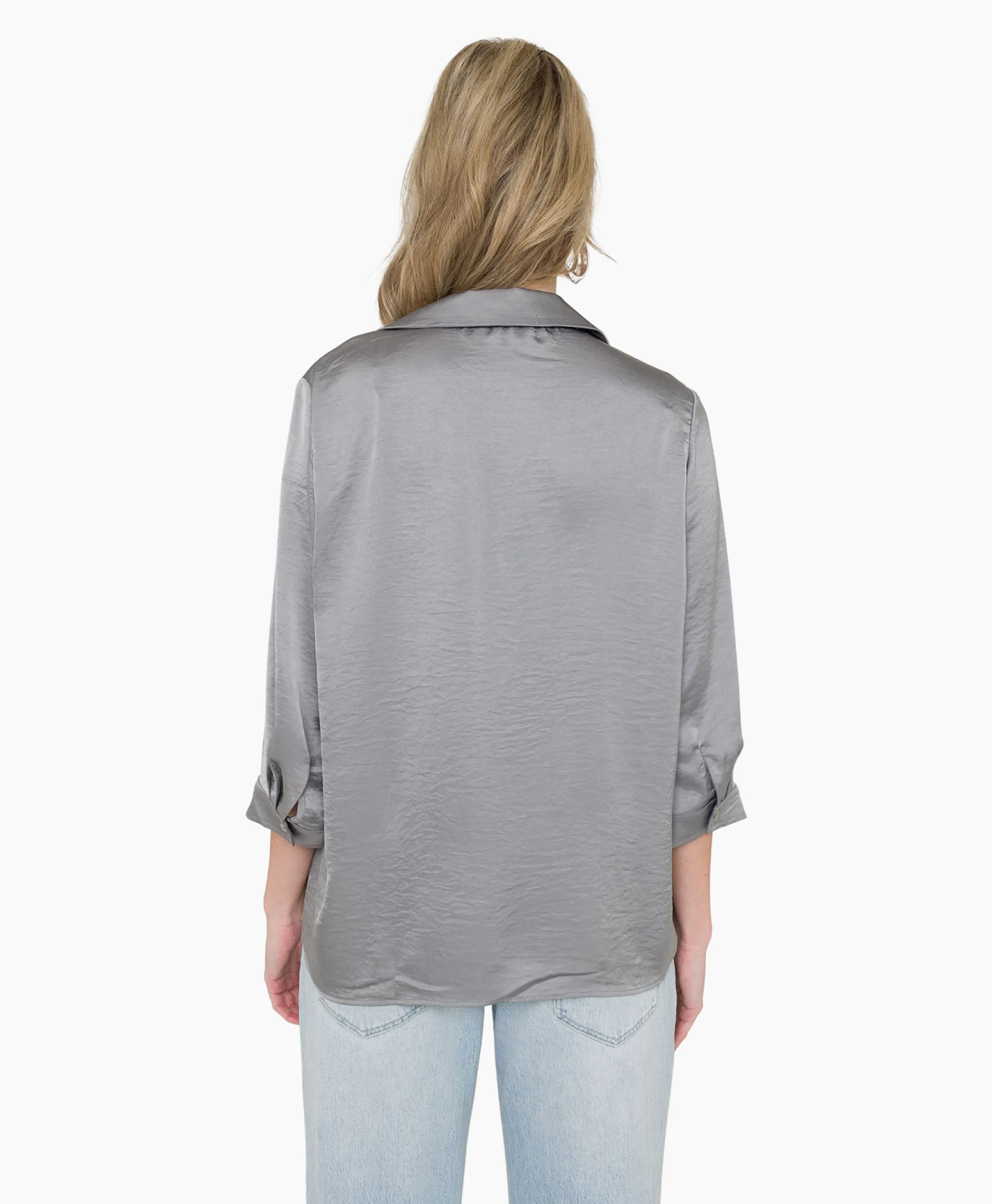 Blouse 32A05-03274 Zilver Dames Blouses