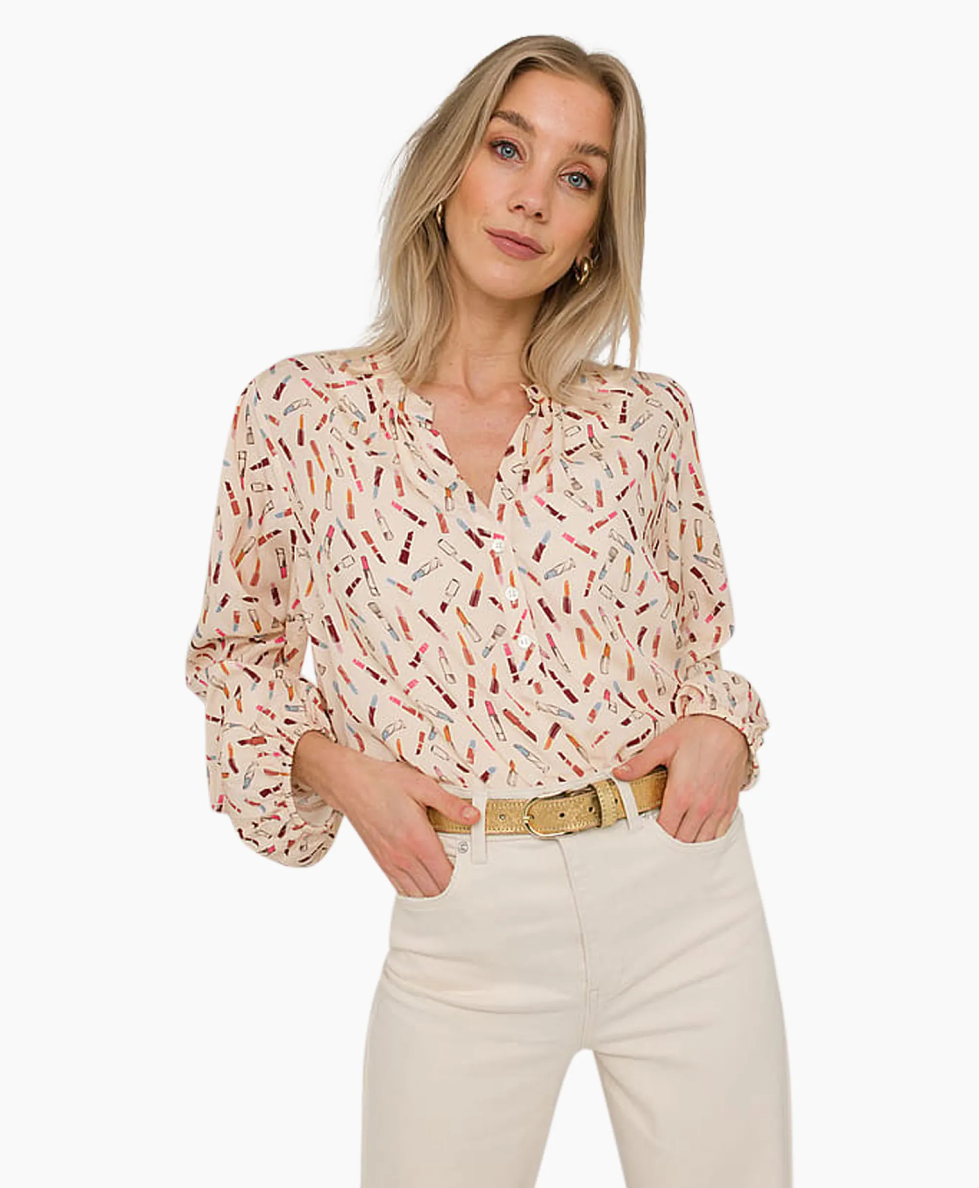 Sale Blouse 74A05-03220A Rood Dames Blouses
