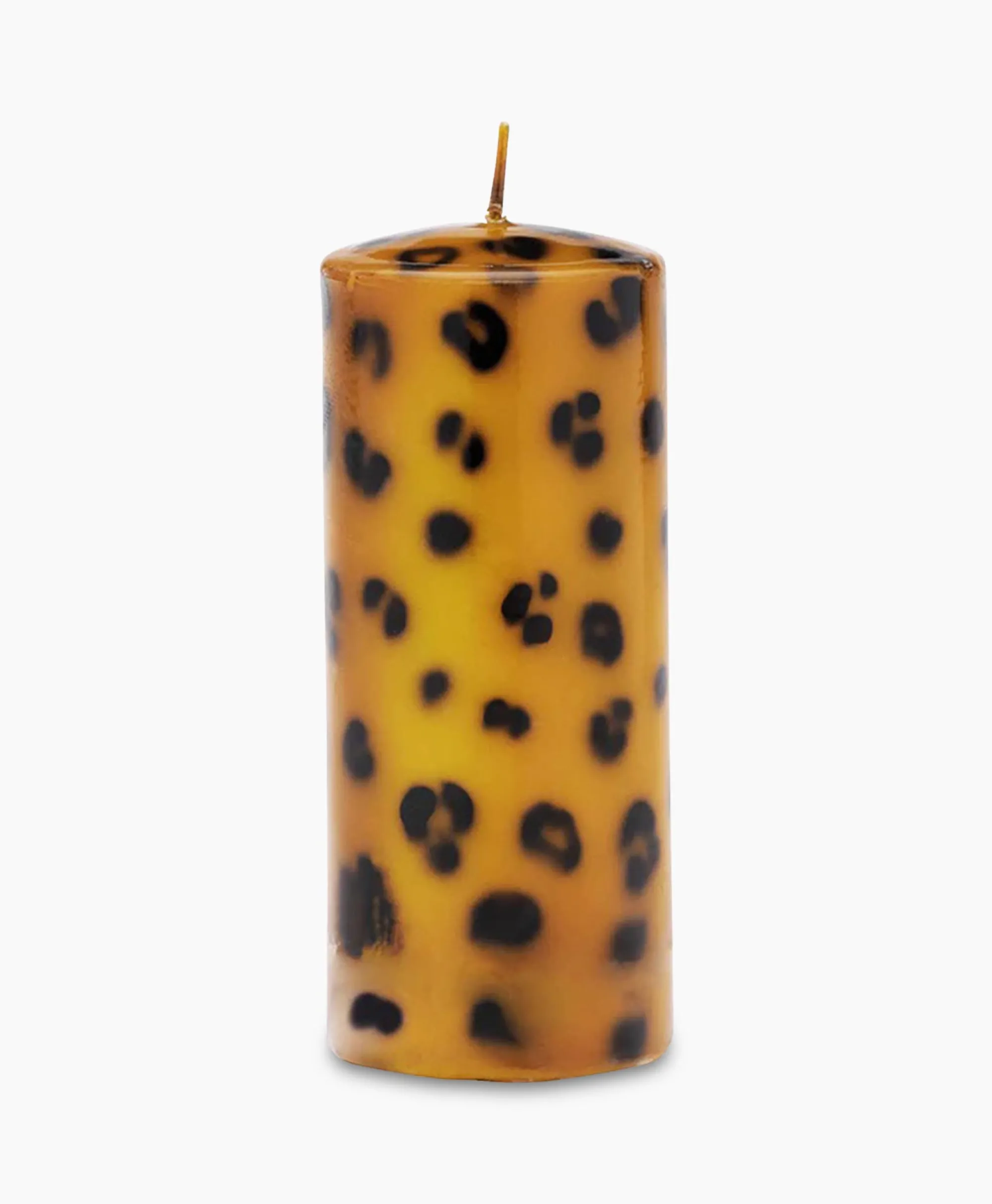 Outlet Kaars Large Leopard Print Pillar Candle Bruin Lifestyle Lifestyle