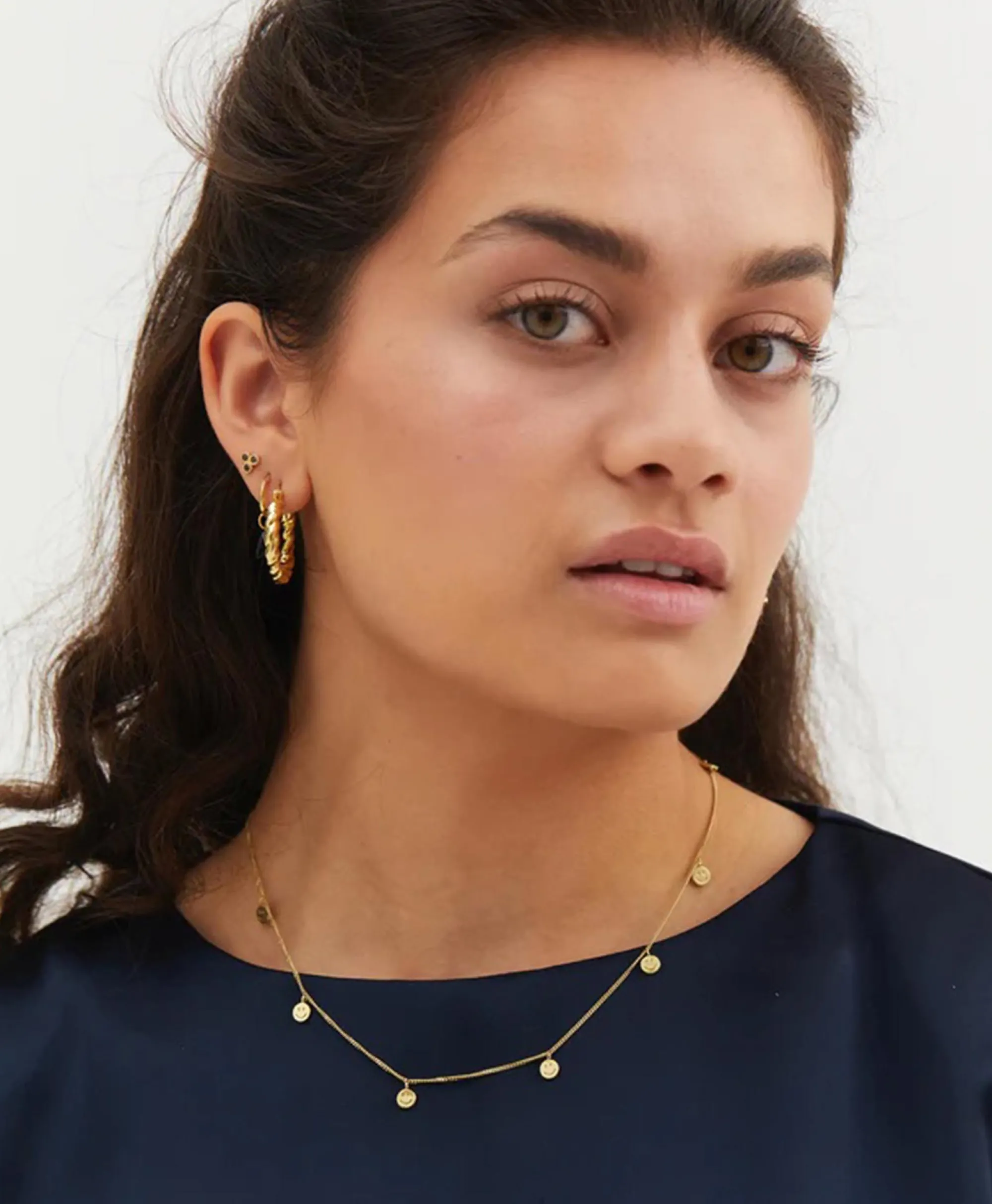 Clearance Ketting Smiley Goud Dames Sieraden