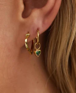 Best Oorbellen Funky Love Small Hoop Goud Dames Sieraden