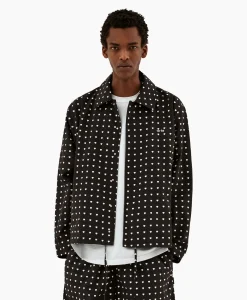 Jack Coach Heart Print Zwart Heren Jassen