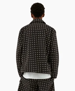 Jack Coach Heart Print Zwart Heren Jassen