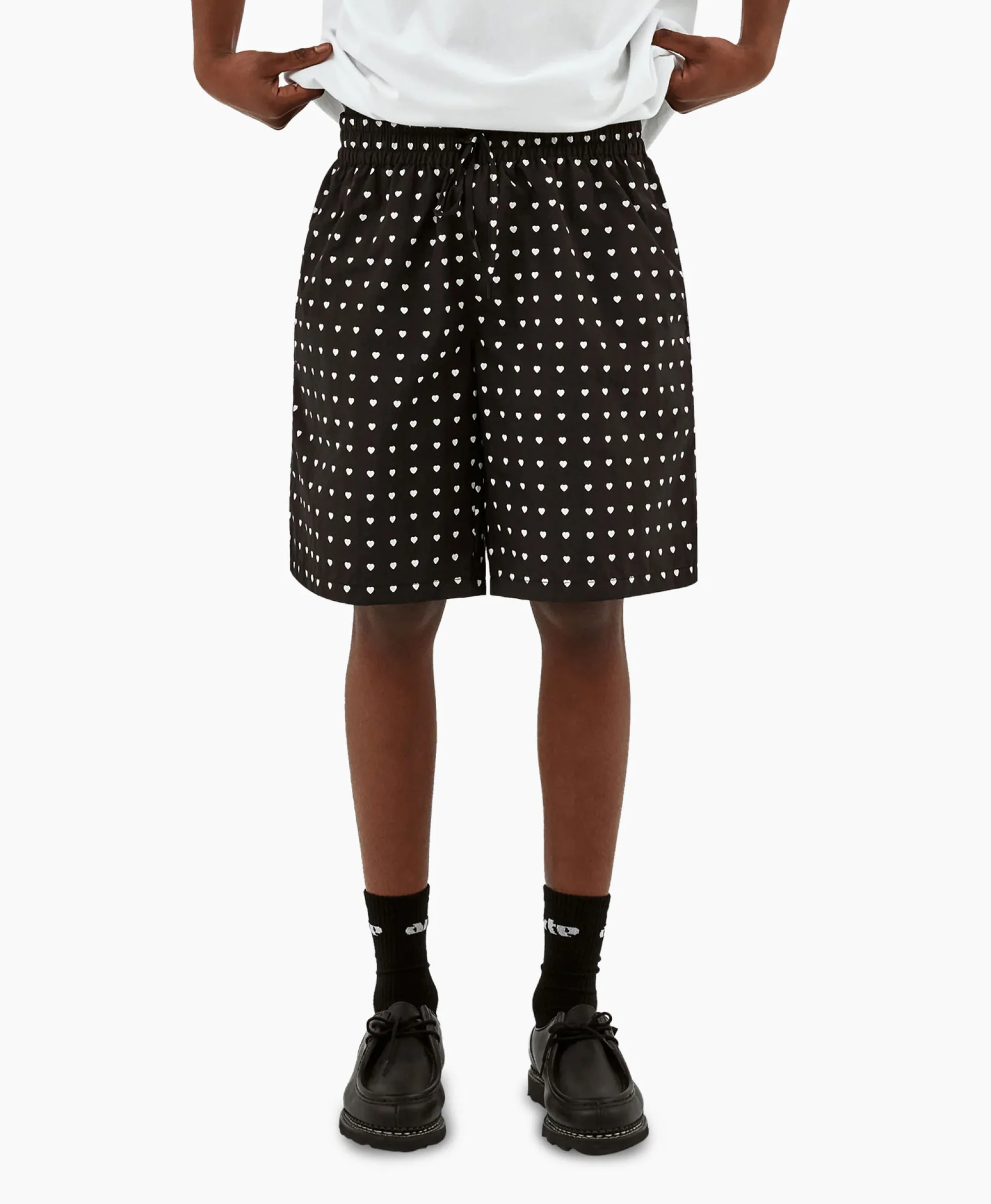 Online Korte Broek Heat Print Zwart Heren Broeken