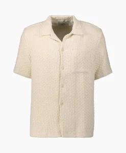 Arte Antwerp Overhemd Jacquard Croche Off White*Heren Overhemden