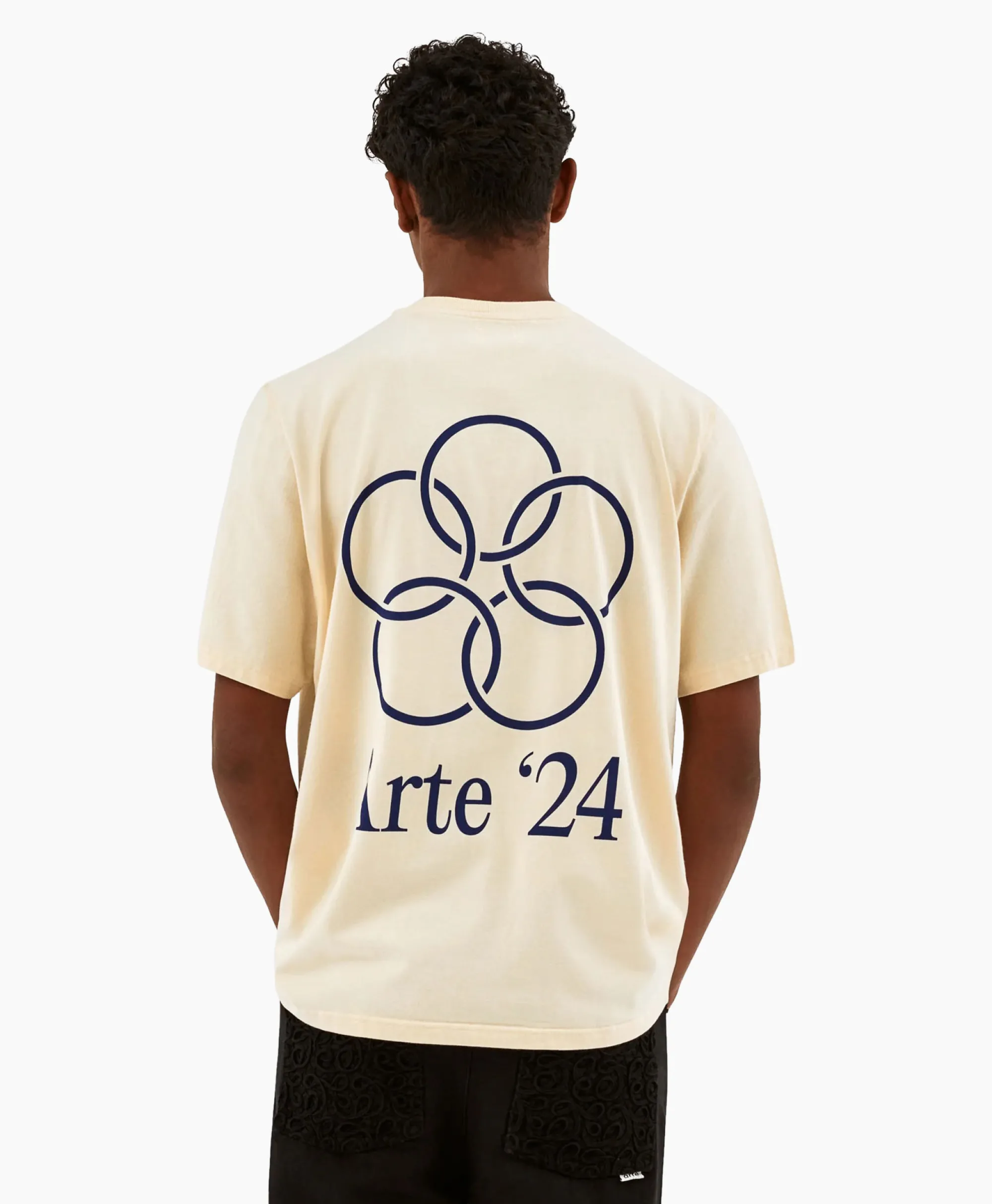 T-Shirt Korte Mouw Arte'24 Circles Back Off White Heren T-Shirts