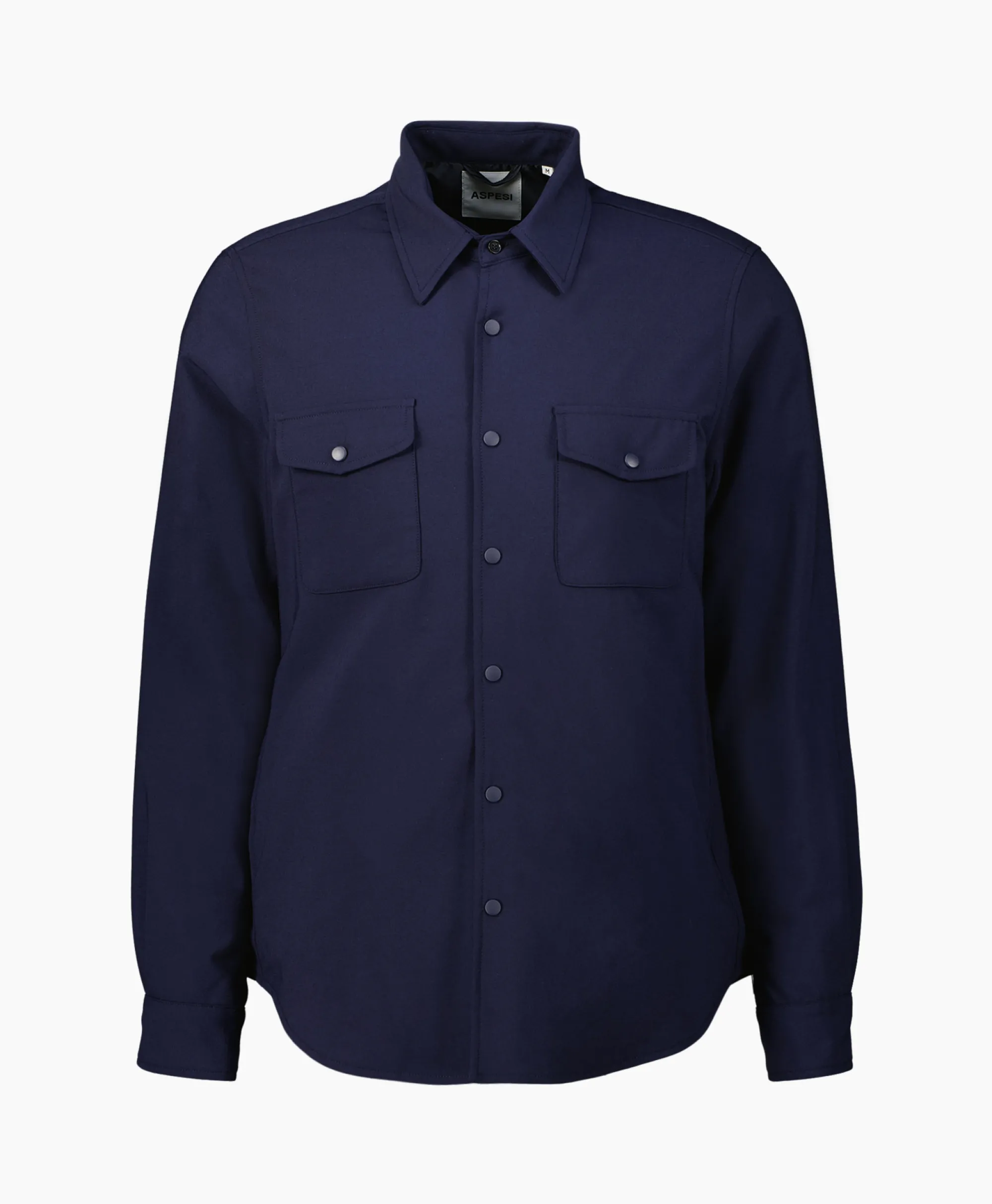 Outlet Overhemd Camicia Doppia Blauw Heren Overhemden