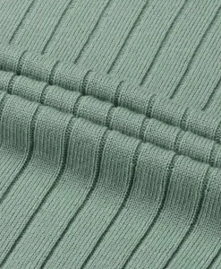 Discount Pullover Rib Zip Polos Ls Licht Groen Heren Truien