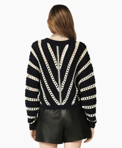 New Ba&Sh Gebreide Trui Gardy Blauw Dames Truien