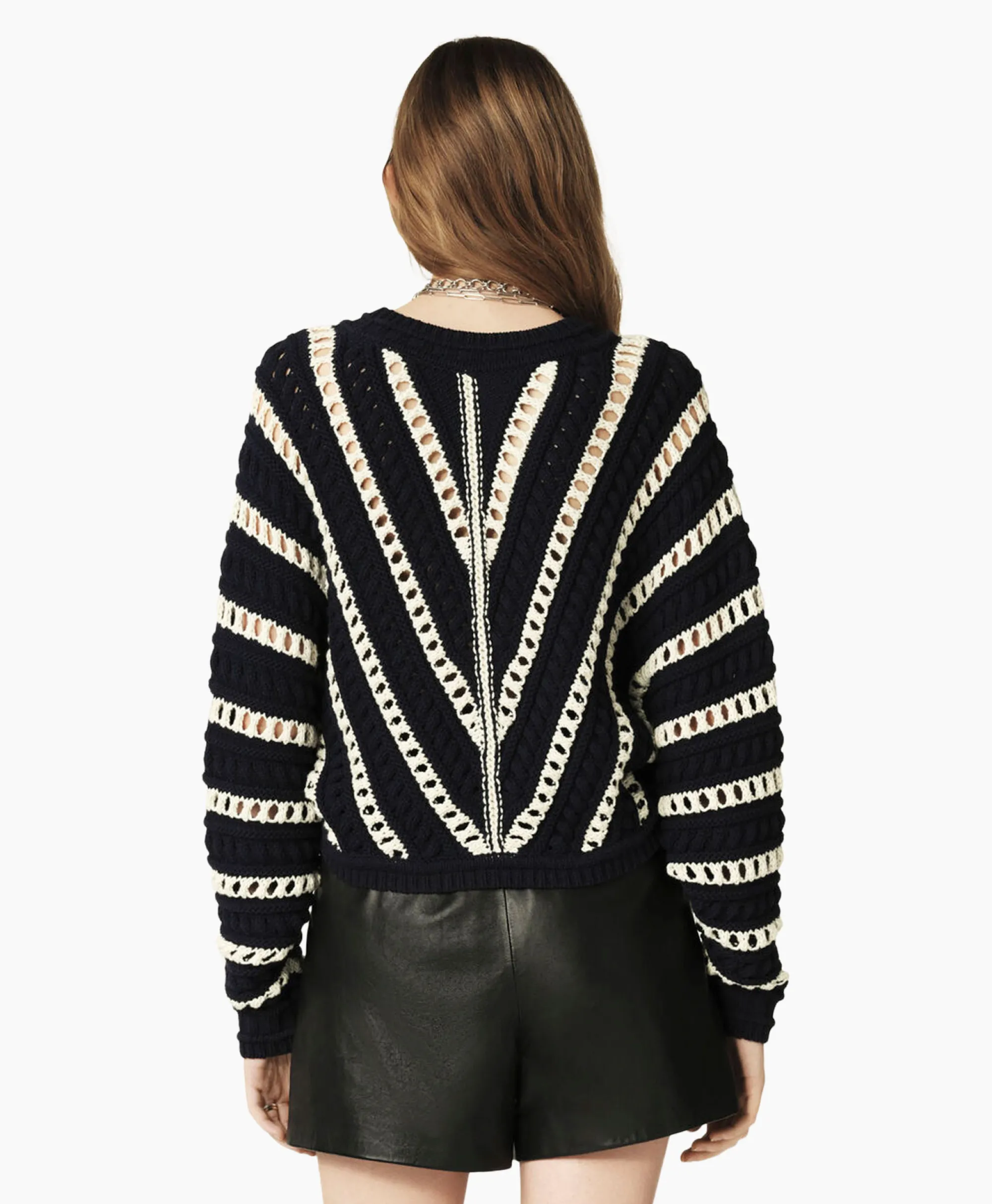 New Ba&Sh Gebreide Trui Gardy Blauw Dames Truien