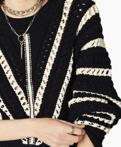 New Ba&Sh Gebreide Trui Gardy Blauw Dames Truien