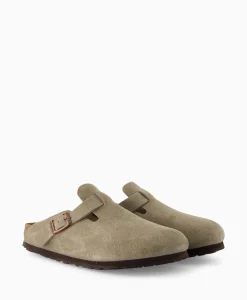 Birkenstock Instapper Boston Sfb Taupe*Heren Instappers
