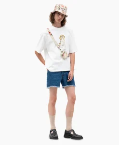 Outlet Bram's Fruit T-Shirt Korte Mouw Beagle Aquarel Wit Heren T-Shirts