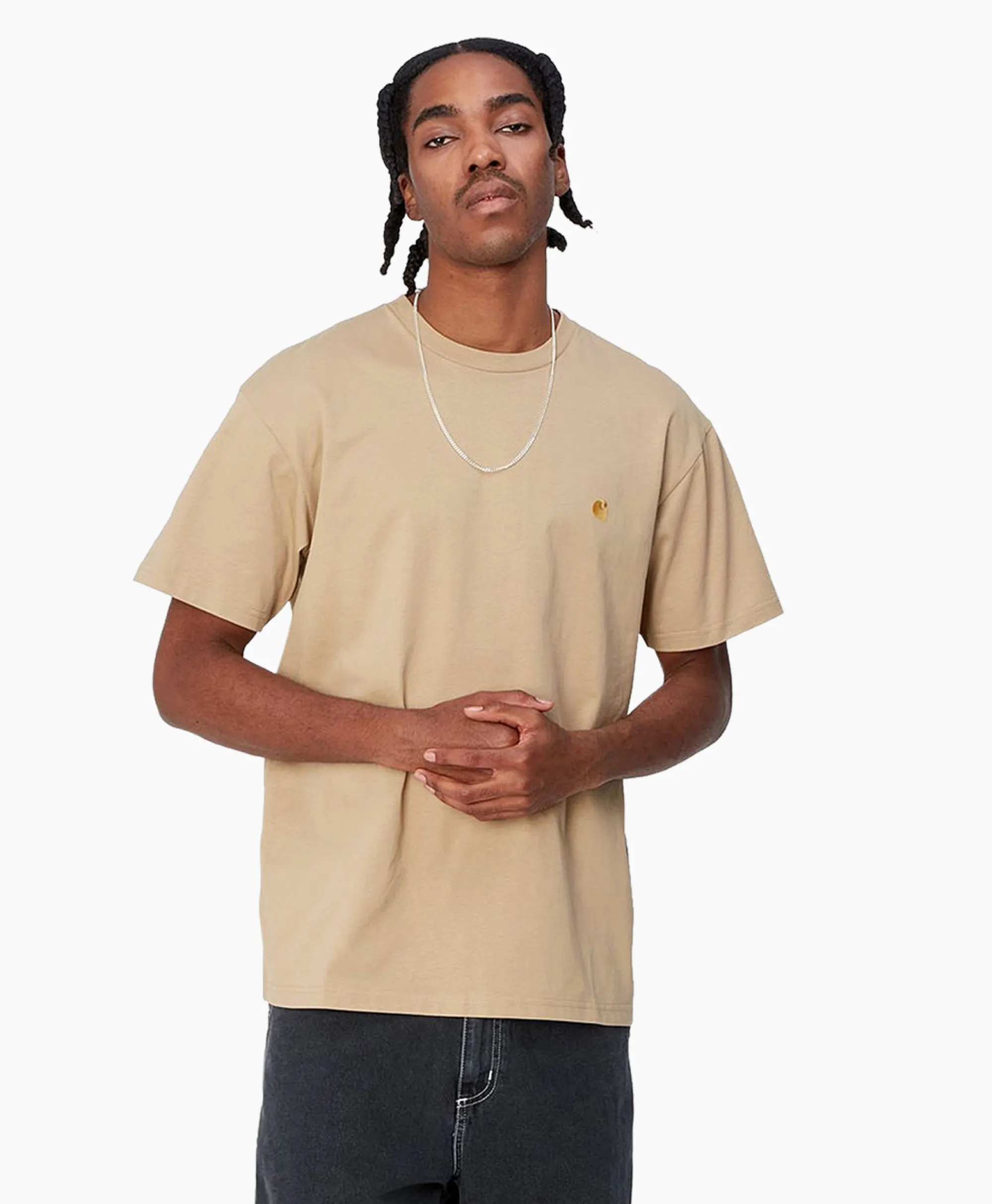 Online T-Shirt Korte Mouw S/S Chase Beige Heren T-Shirts