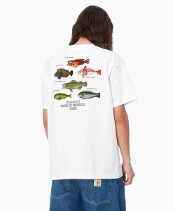 Best T-Shirt Korte Mouw S/S Fish Wit Heren T-Shirts