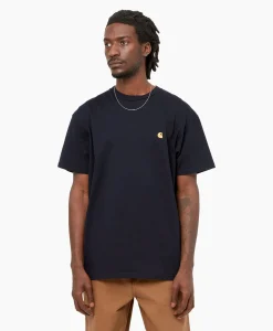 Carhartt Wip T-Shirt Korte Mouw S/S Chase Donker Blauw*Heren T-Shirts