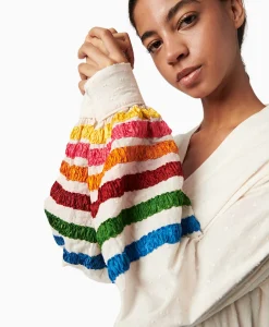 Online Maxi Jurk Lena Embroidered Off White Dames Bruiloftskleding