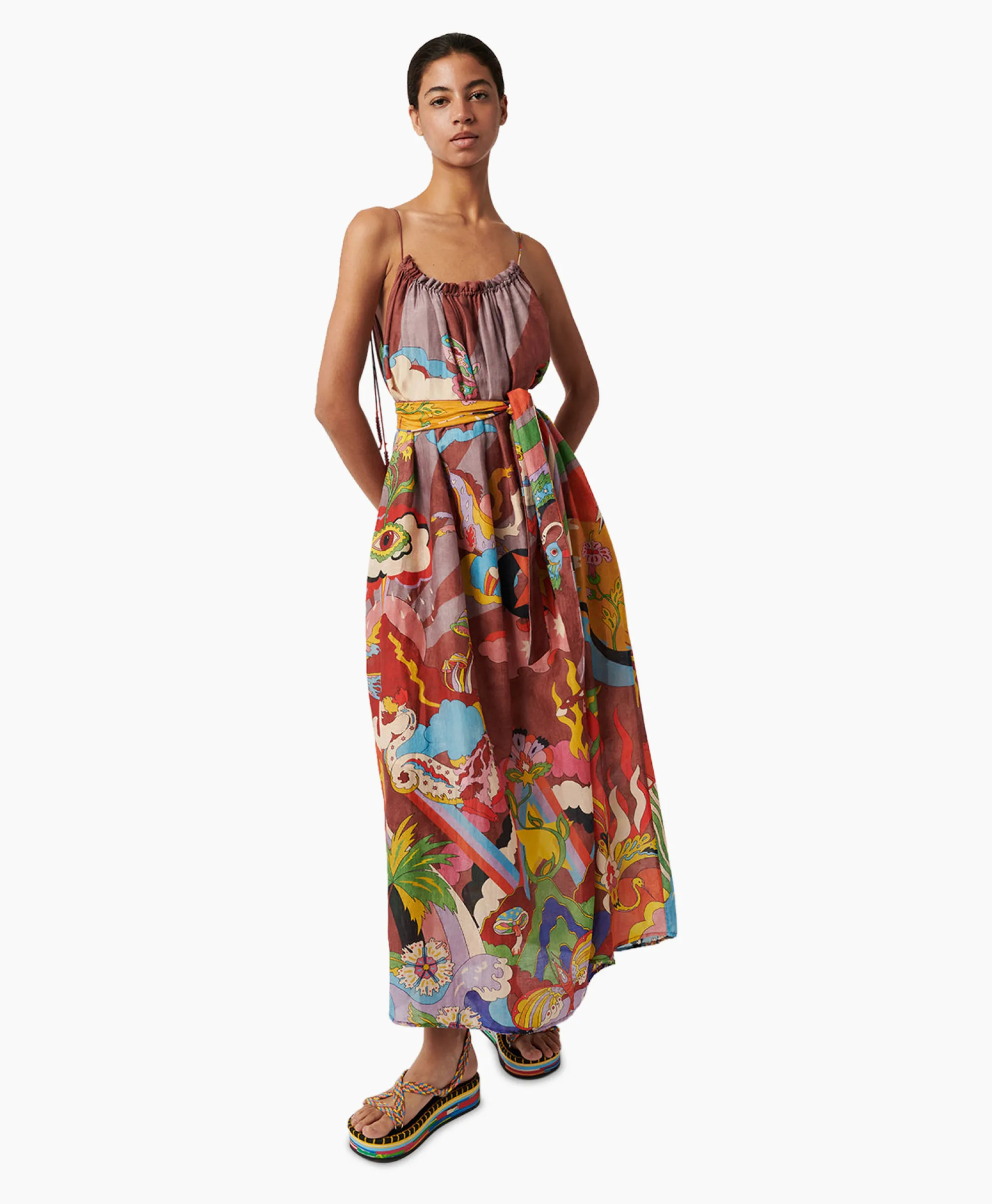 Outlet Maxi Jurk Rain Bordeaux Dames Bruiloftskleding