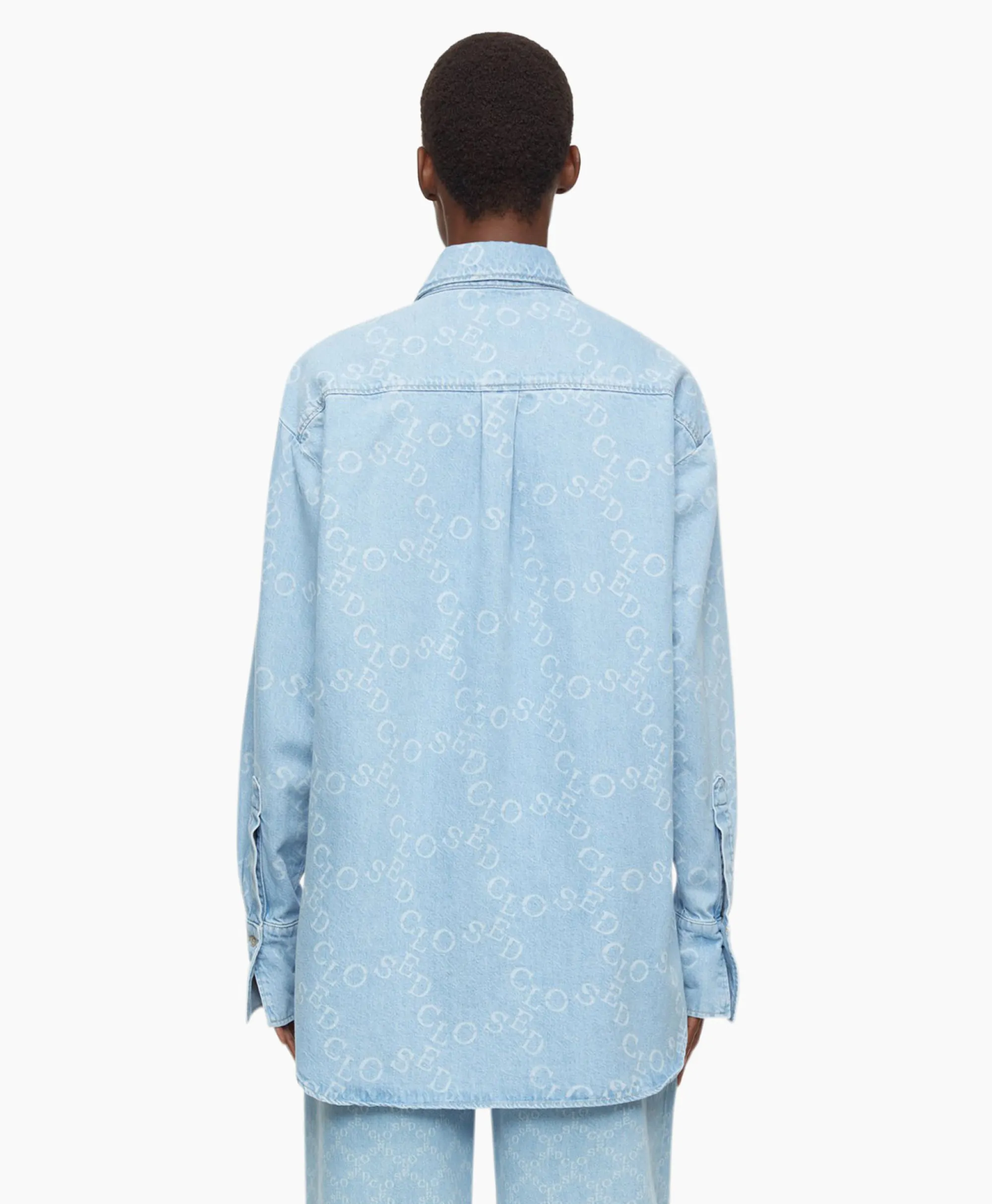 Best Blouse Boxy Long Sleeve Licht Blauw Dames Blouses