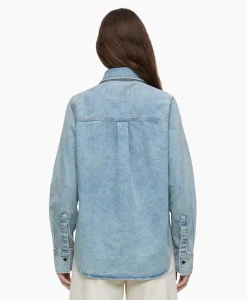 Discount Blouse Fitted Midden Blauw Dames Blouses