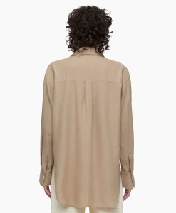 New Blouse Shirt With Pocket Grijs Dames Blouses