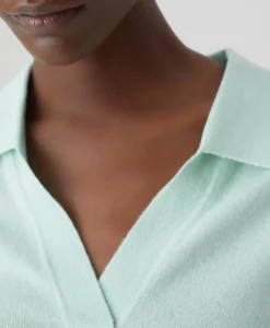 Hot Pullover Polo Longsleeve Groen Dames Truien