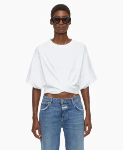 Closed T-Shirt Korte Mouw Wrap Wit*Dames T-Shirts & Tops