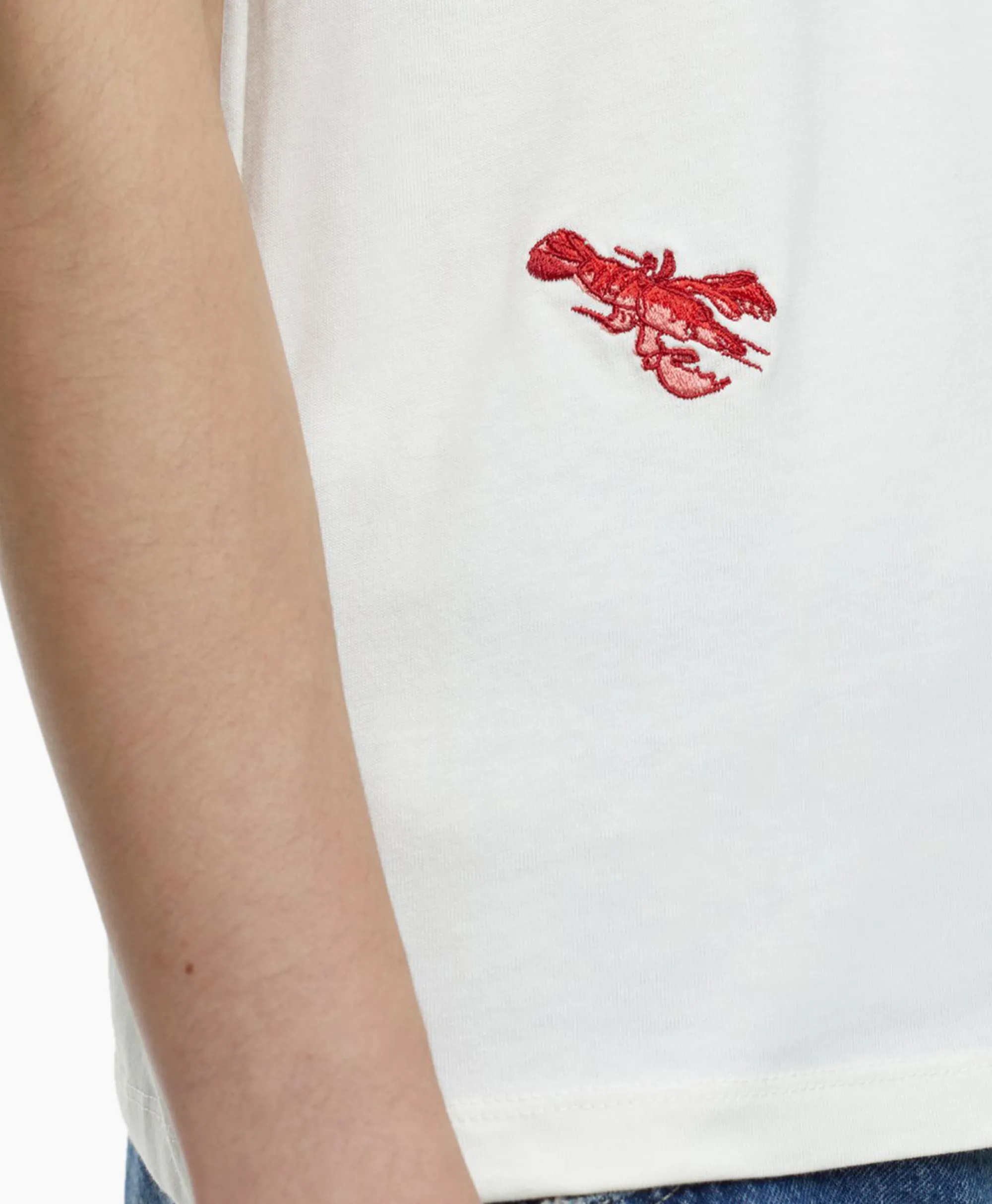 Hot T-Shirt Korte Mouw Printed Ecru Dames T-Shirts & Tops