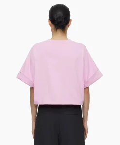 Closed T-Shirt Korte Mouw Turn Up Roze*Dames T-Shirts & Tops