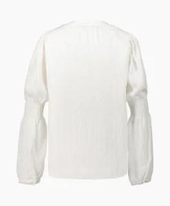 Discount Co'Couture Blouse Sueda Smock Sleeve Wit Dames Blouses