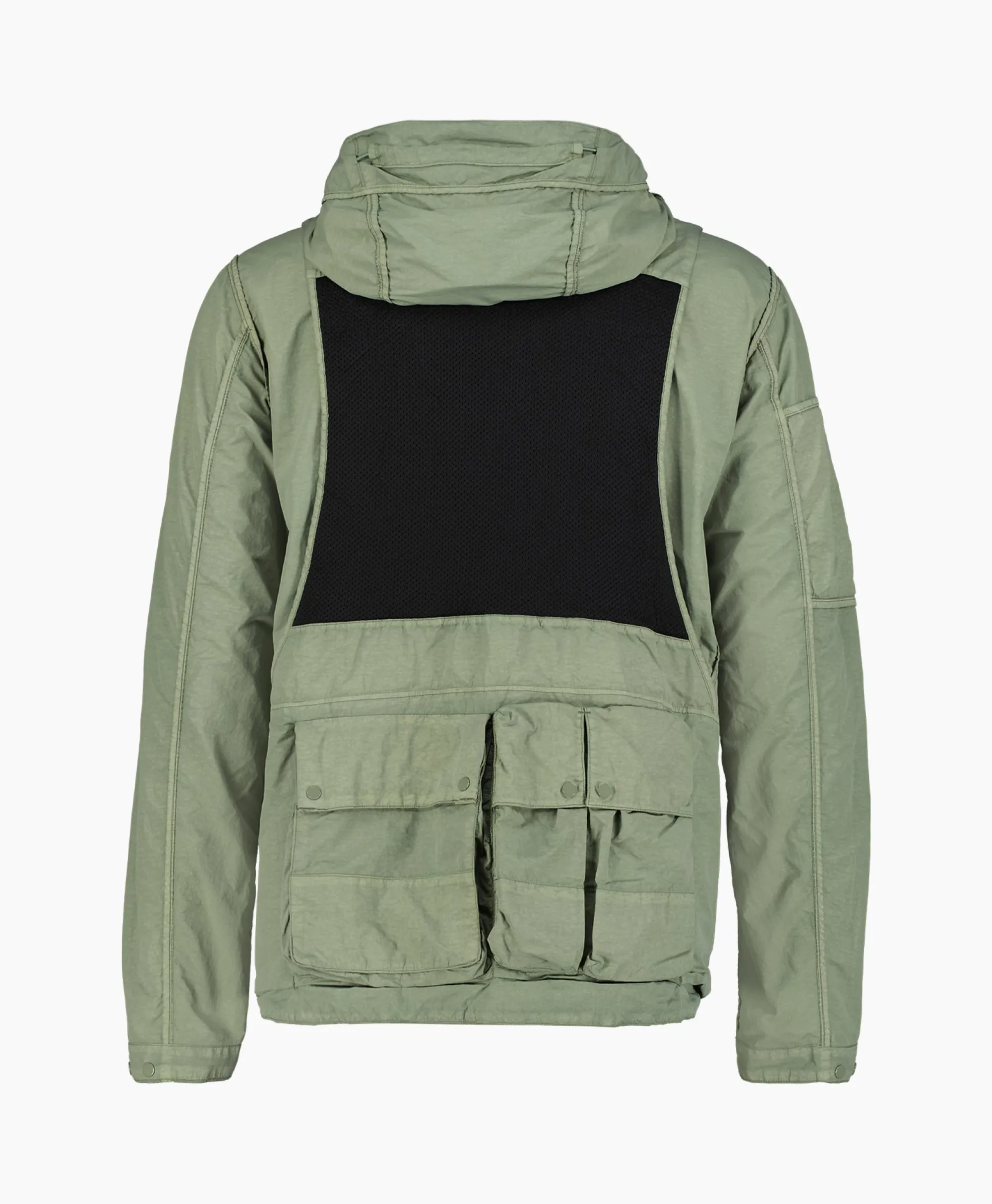 Cp Company Jack Flatt Nylon Reversible Hooded Groen*Heren Jassen