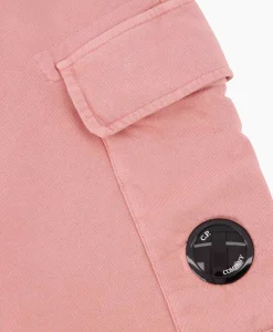 Cp Company Korte Broek Short Fleece Cargo Rose*Heren Broeken