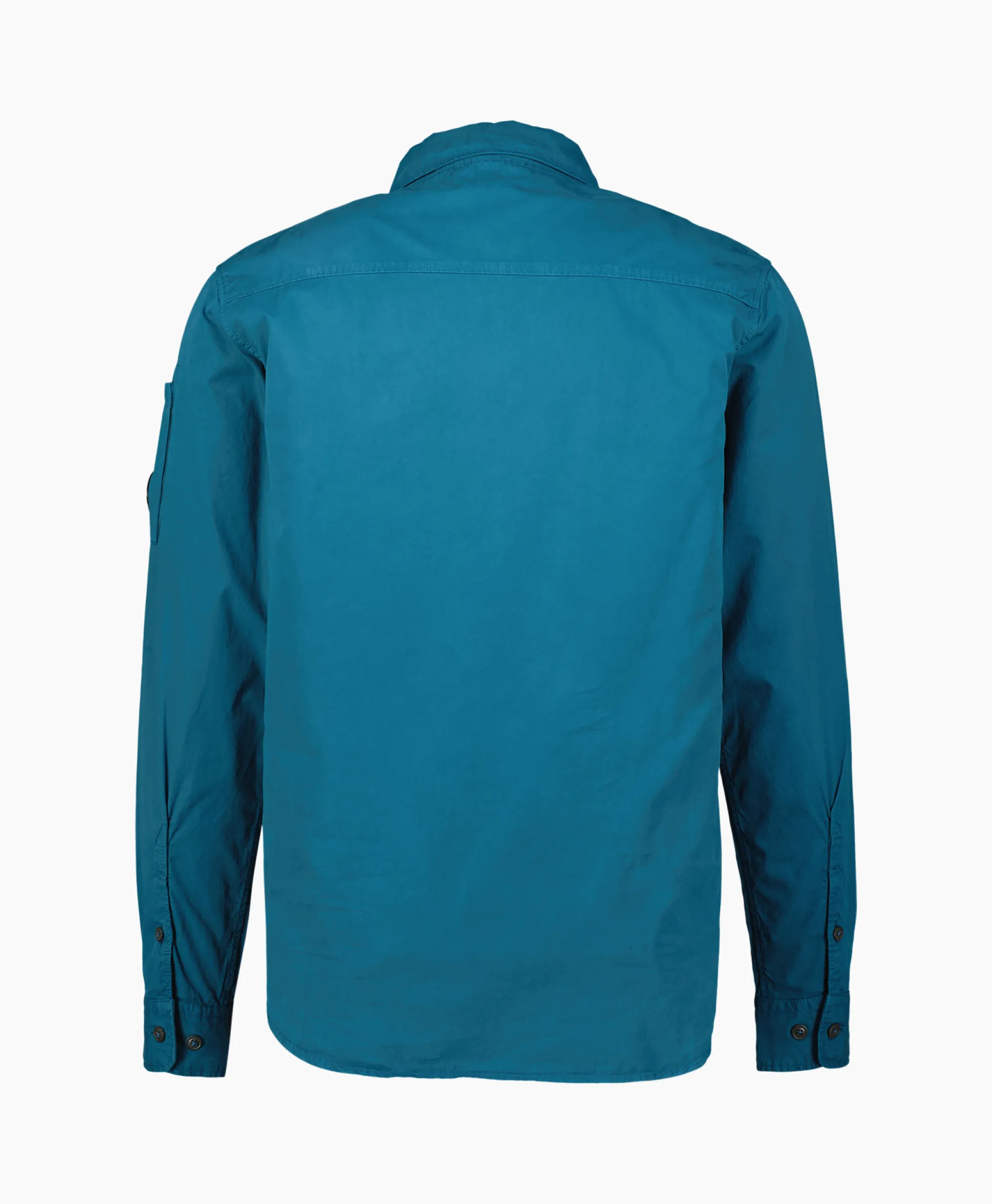 Overshirt Gabardine Zipped Blauw Heren Jassen