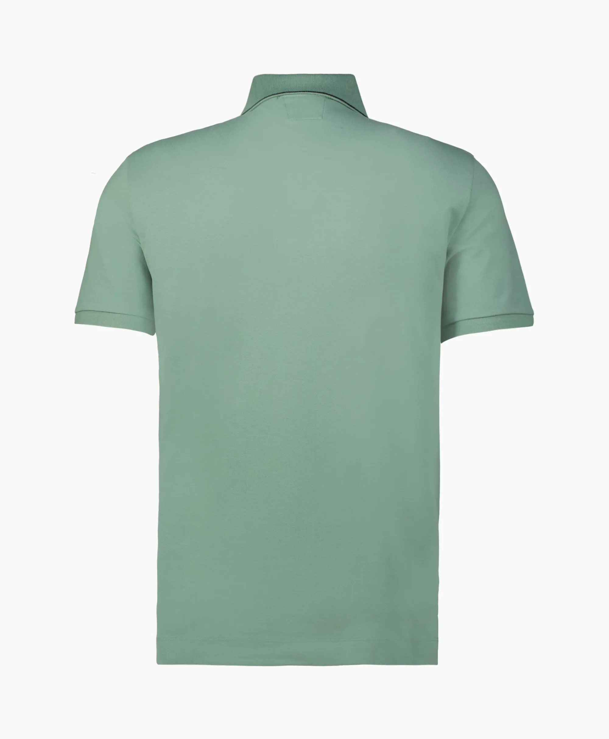 Discount Polo Stretch Piquet Striped Collar Licht Groen Heren Polo's