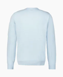 Cp Company Pullover Cotton Crepe Knit Licht Blauw*Heren Truien
