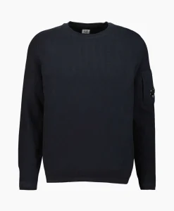 Outlet Pullover Sea Island Lens Ribbed Knit Donker Blauw Heren Truien