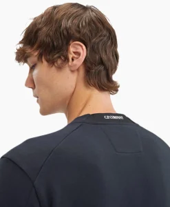 Online Sweater Diagonal Raised Fleece Donker Blauw Heren Truien